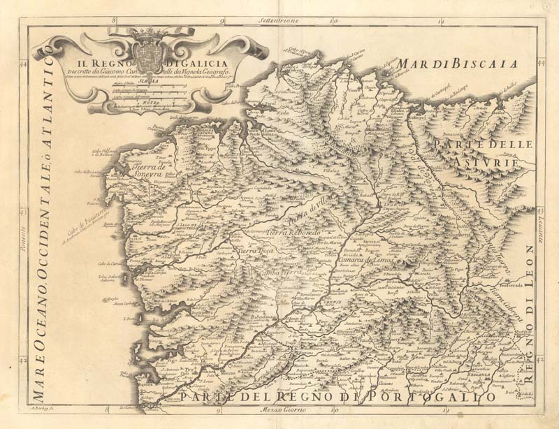 Resultado de imagen de mapa de galicia 1700